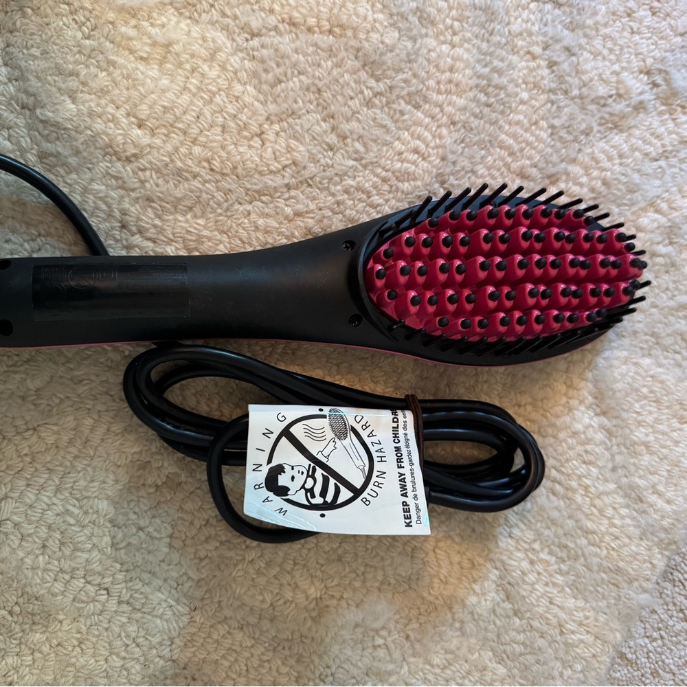 Simply Straight Pink and Black Hair Straightening Brush